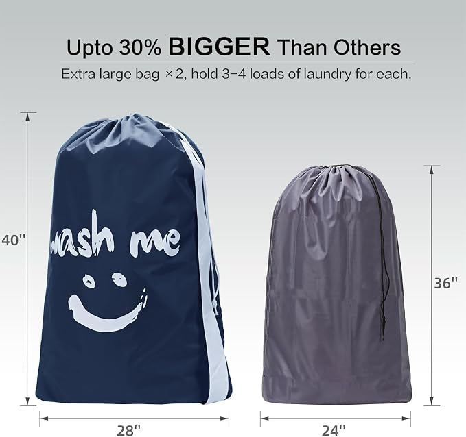 HOMEST 2 Pack XL Wash Me Travel Laundry Bag - Image 3
