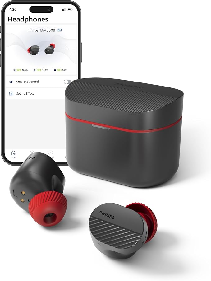PHILIPS TAA5508 Wireless Earbuds, True Wireless Headphones by PhilipsSound