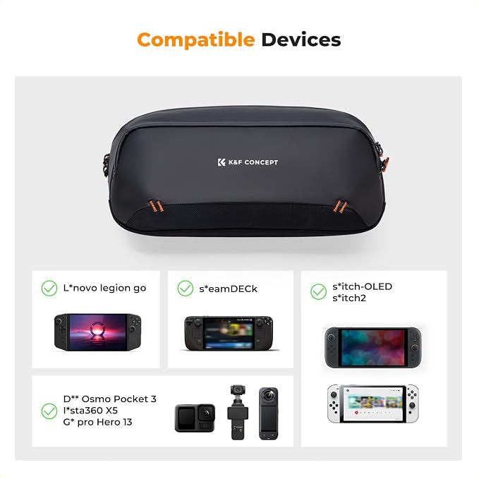 K&F CONCEPT Storage Sling Bag, Vlog Photography Camera HandBag, Portable - Image 4