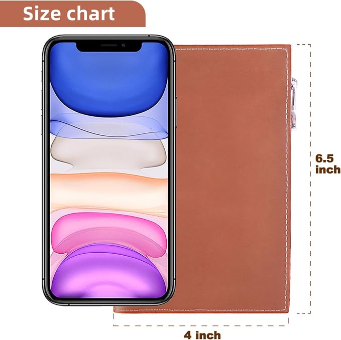 Genuine Leather Travel Passport Wallet, Slim RFID Blocking Holder - Image 3