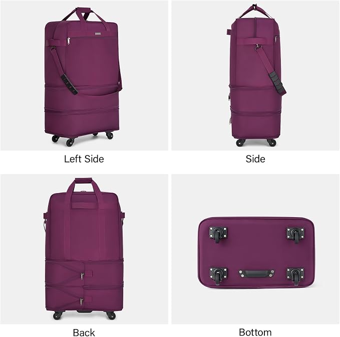 Hanke Suitcases with Wheels Expandable Foldable Luggage Bag Suitcase - Image 5