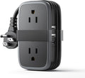 Travel Power Strip with USB C Port, NTONPOWER Flat Plug Extension Cord with 4 by NTONPOWER