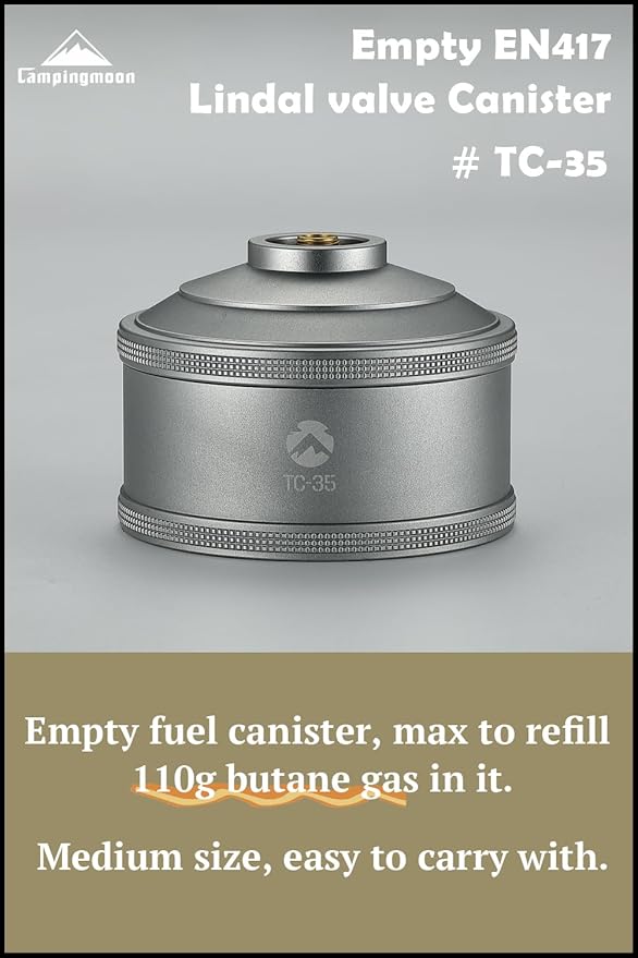 CAMPINGMOON Replacement Empty Refillable Gas Fuel Cylinder Standard - Image 2