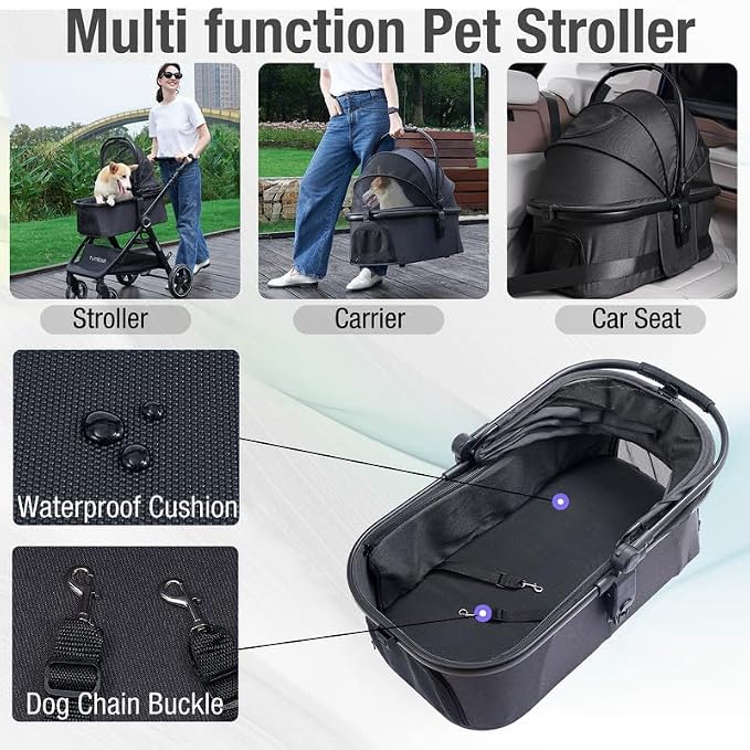Tango Pet Stroller, 2 in 1 Dog Stroller - Image 3