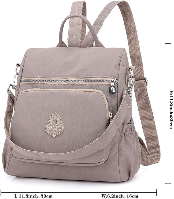 MINTEGRA Women Shoulder Backpack Multi-Pocket Nylon Purse Large Capacity - Image 7