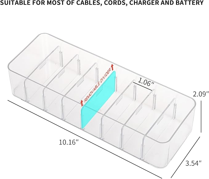 Yesesion 2 Pack Plastic Cable Management Box - Image 4