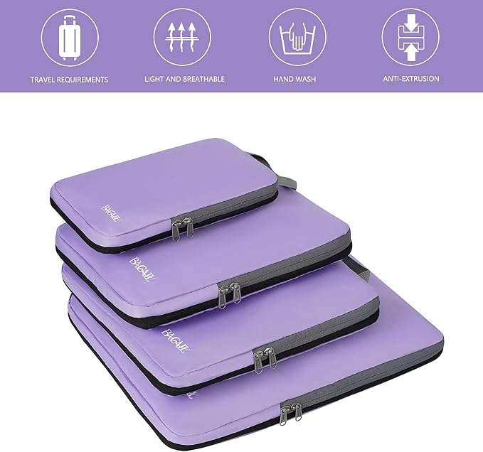 BAGAIL 4 Set/6 Set/8 Set Compression Packing Cubes Travel Accessories - Image 5