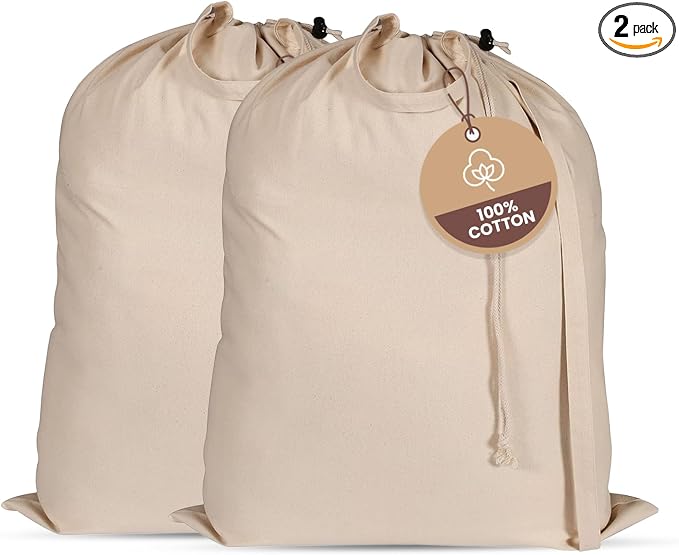 LFH Home Large Premium 100% Cotton Canvas Laundry Bag by LFHHomePrivateLimited