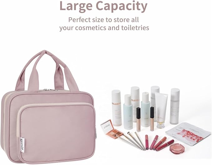Narwey Hanging Toiletry Bag for Women Travel Makeup Bag Organizer Toiletries - Image 6