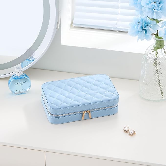 Lolalet Travel Jewelry Case for Women, Travel Jewelry Organizer Box - Image 6