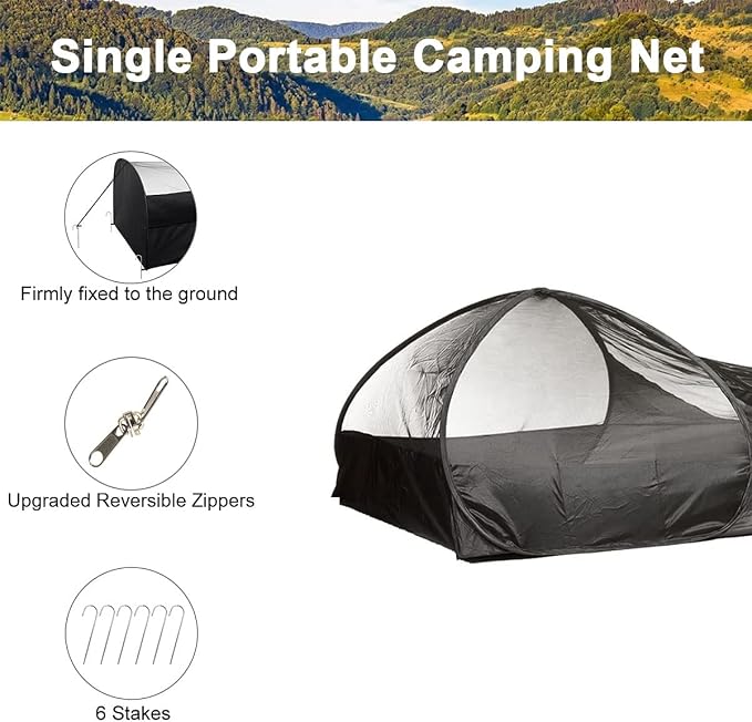 Single Person Pop Up Tent, 1 Person Mosquito Net Tent - Image 3