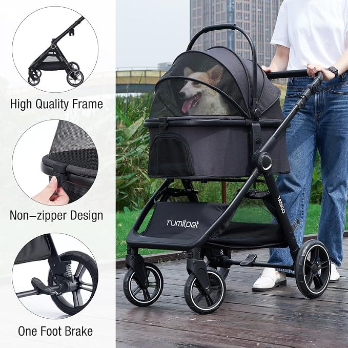 Tango Pet Stroller, 2 in 1 Dog Stroller - Image 4