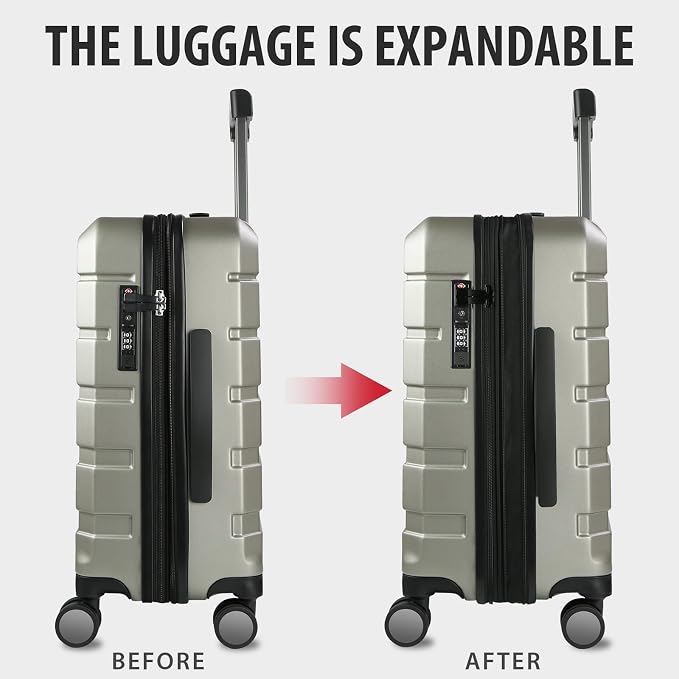 KROSER Hardside Expandable Carry On Luggage - Image 5