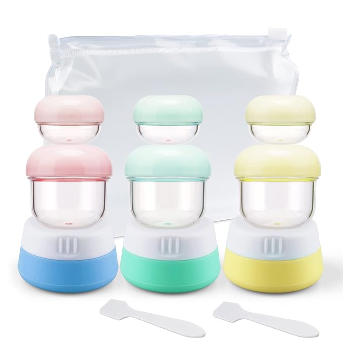 Cosywell Travel Jars for Creams 9PCS Travel Size Containers for Toiletries by Cosywell