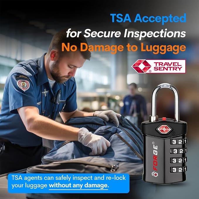 Forge Travel Lock, TSA Approved Luggage Locks - Image 2