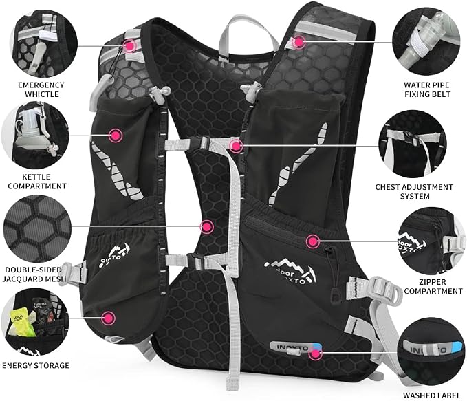 Running Hydration Vest for Men Women Water Backpack for Running 3L Running - Image 4