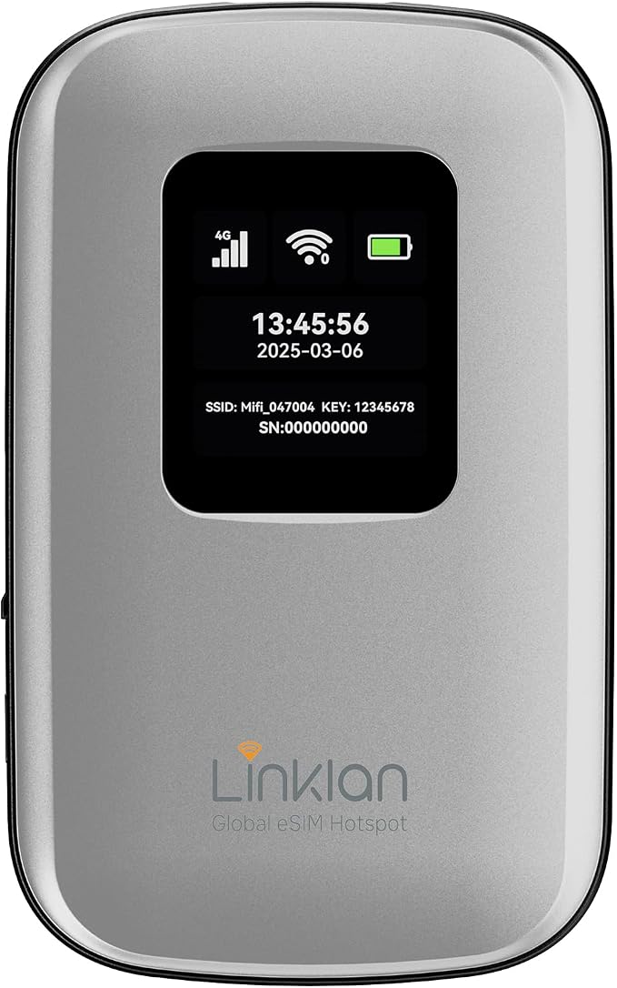 Portable Mobile Hotspot–eSIM Global WiFi Hotspot, No SIM Card/Contract Needed by LinklaneSIMMIFI