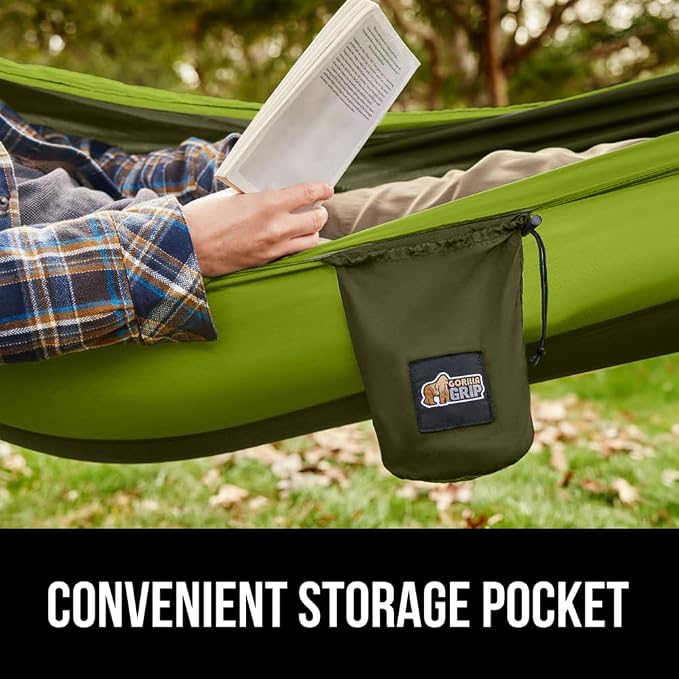 GORILLA GRIP Durable Portable Camping Hammock, Holds 500lbs - Image 9