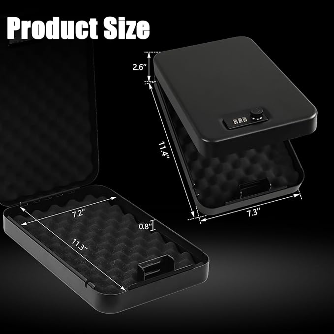 Dalmbox Gun Safe for Pistols Small Handgun Lock Box - Image 2