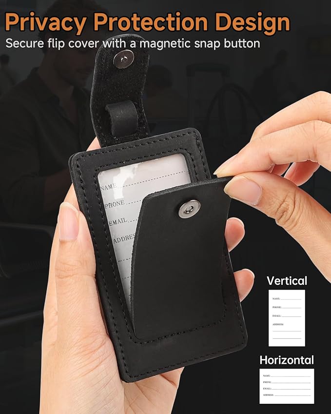 Premium Genuine Leather Luggage Tags - Image 5