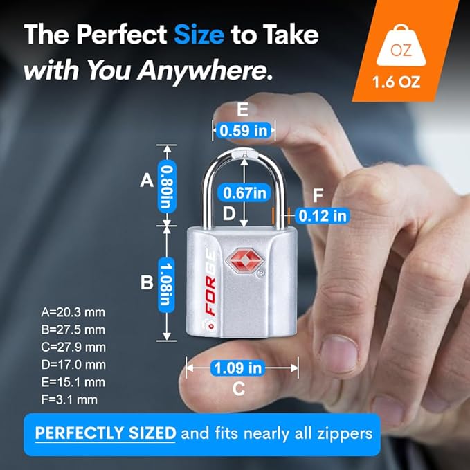 TSA Approved Luggage Locks, Ultra-Secure Dimple Key Travel Locks - Image 7