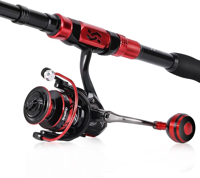 Sougayilang Fishing Pole with Spinning Reel Portable Fishing Rod Reel Combos - Image 2