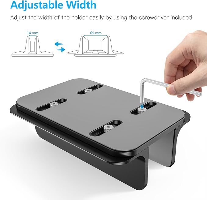 OMOTON Vertical Laptop Stand Holder, Desktop Aluminum Stand - Image 6