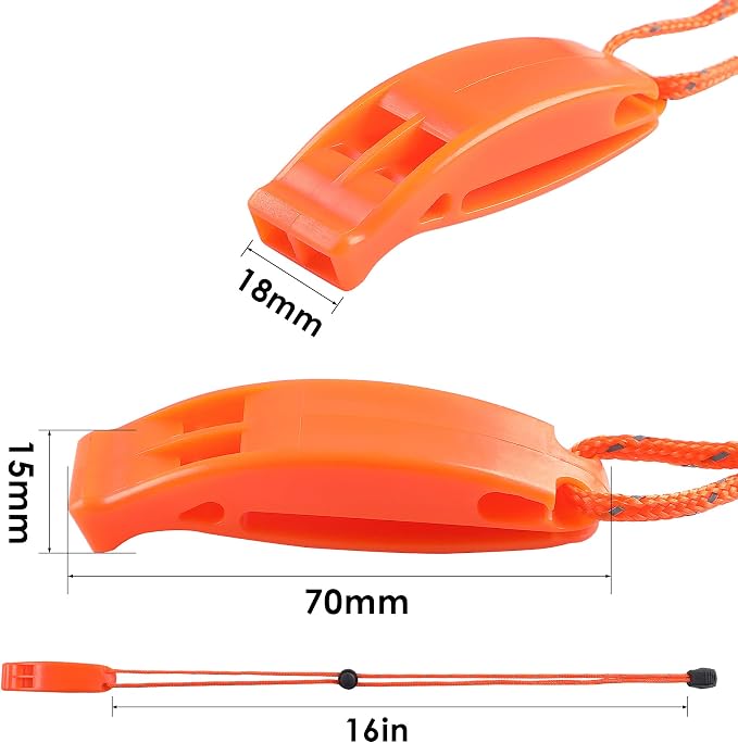 JULBEAR 6PCS Safety Survival Whistles - Image 2