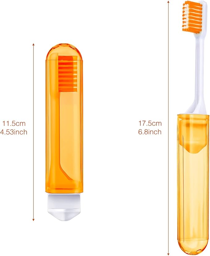 Patelai 4 Pieces Travel Toothbrush Set, Soft Bristle Mini Foldable Tooth Brush - Image 2