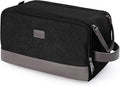 WANDF Toiletry Bag for Men Travel Toiletry Organizer Canvas and Leather Dopp by WANDF