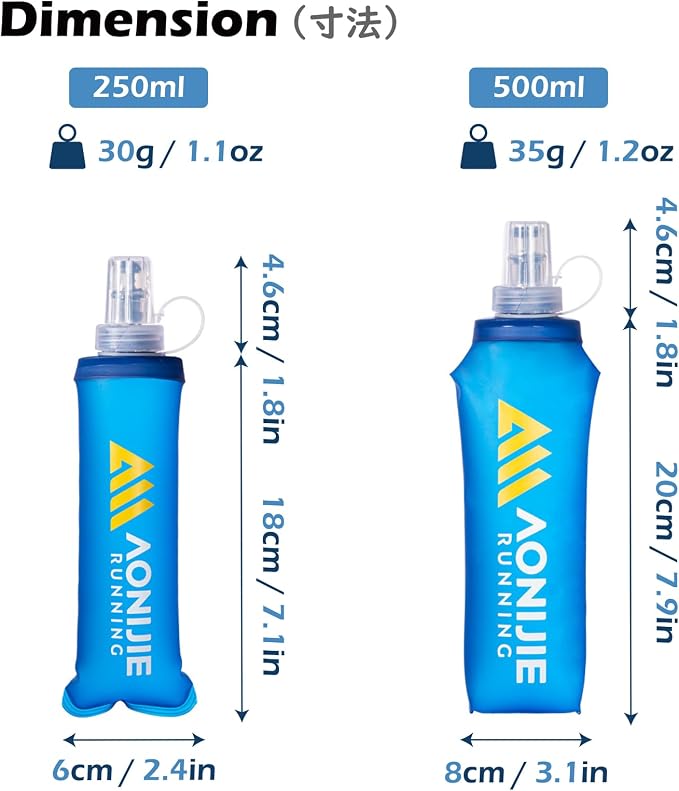 TRIWONDER Soft Flask Collapsible Water Bottles Running Bottle BPA-Free Foldable - Image 2