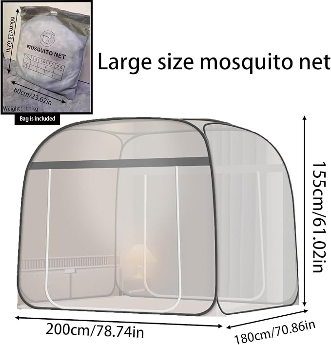CMINGJ Mosquito Net for Bed, Portable pop up Mosquito Netting - Image 5