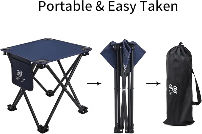 Opliy Camping Stool, Folding Small Chair Portable Camp Stool - Image 4