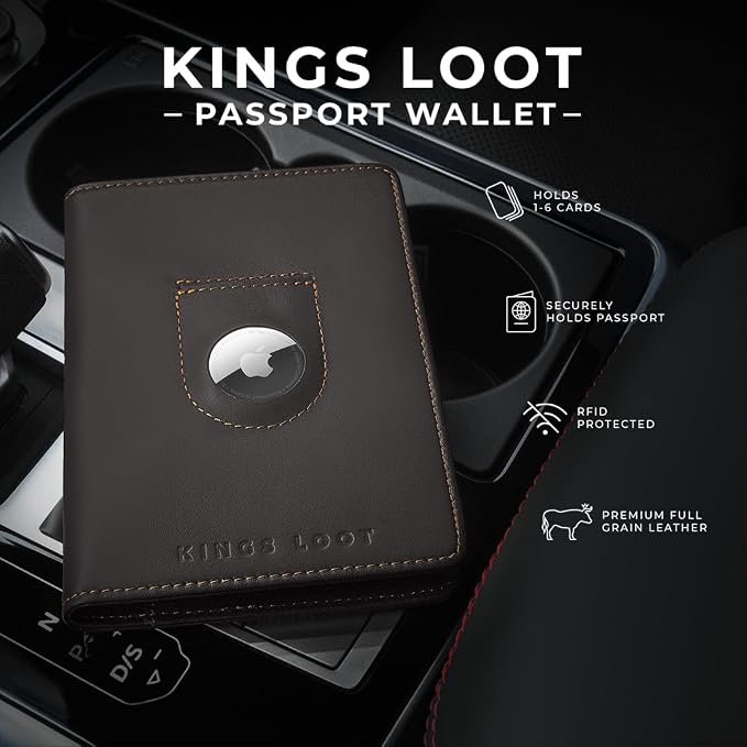 Kings Loot Passport Holder Wallet | RFID Blocking Leather Travel Wallet - Image 2