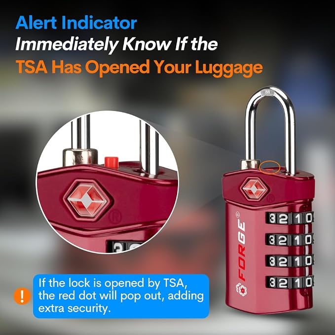 Forge Travel Lock, TSA Approved Luggage Locks - Image 4
