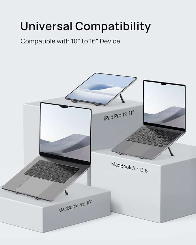 SODI Foldable Laptop Stand for Desk, Lightweight Portable Laptop Stand for - Image 4