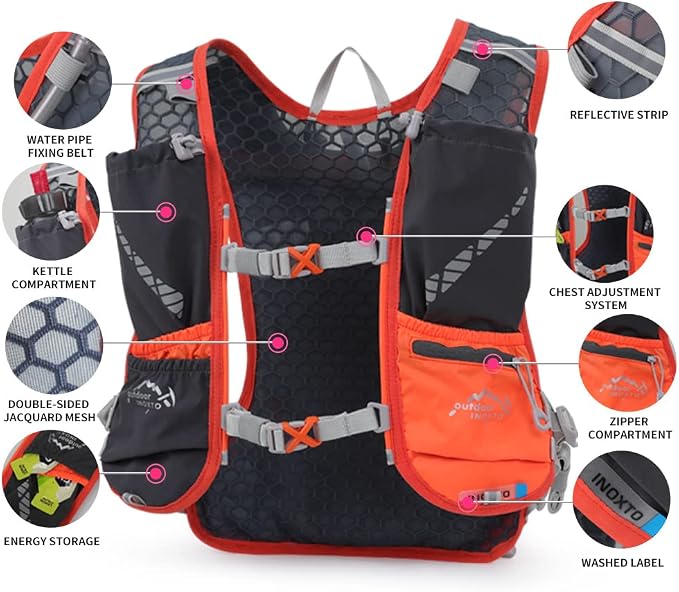Running Hydration Vest for Men Women Water Backpack for Running 3L Running - Image 4