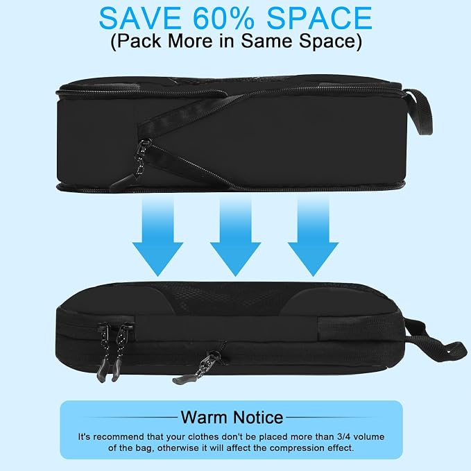 6 Set Compression Packing Cubes Bags - Image 6