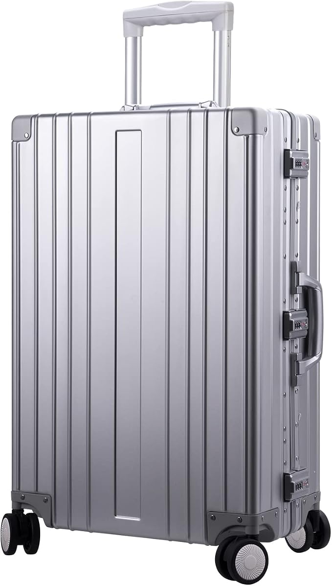 TRAVELKING All Aluminum Luggage Zipperless Hard Shell Luggage Case by TRAVELKING