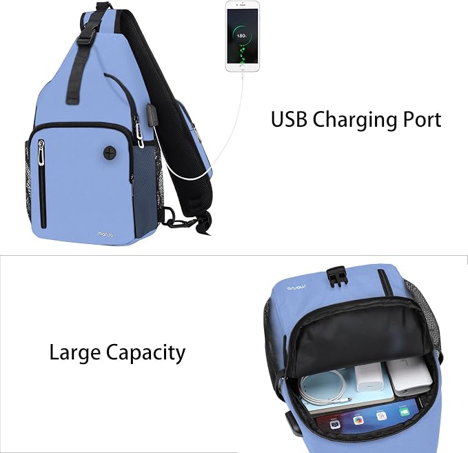 MOSISO Sling Backpack Bag, Crossbody Shoulder Bag Travel Hiking Daypack Chest - Image 2