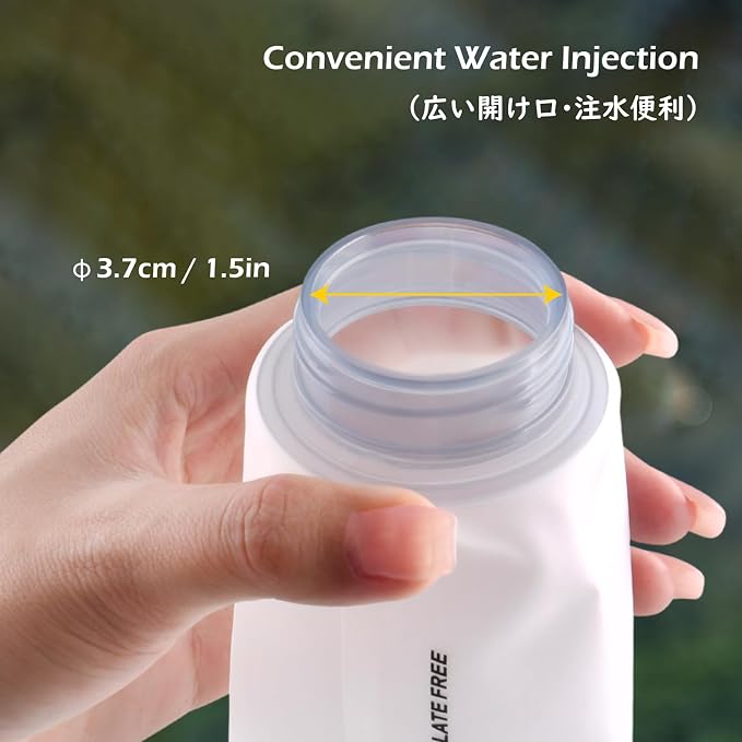 TRIWONDER TPU Collapsible Flask BPA-Free Soft Folding Water Bottles - Image 3