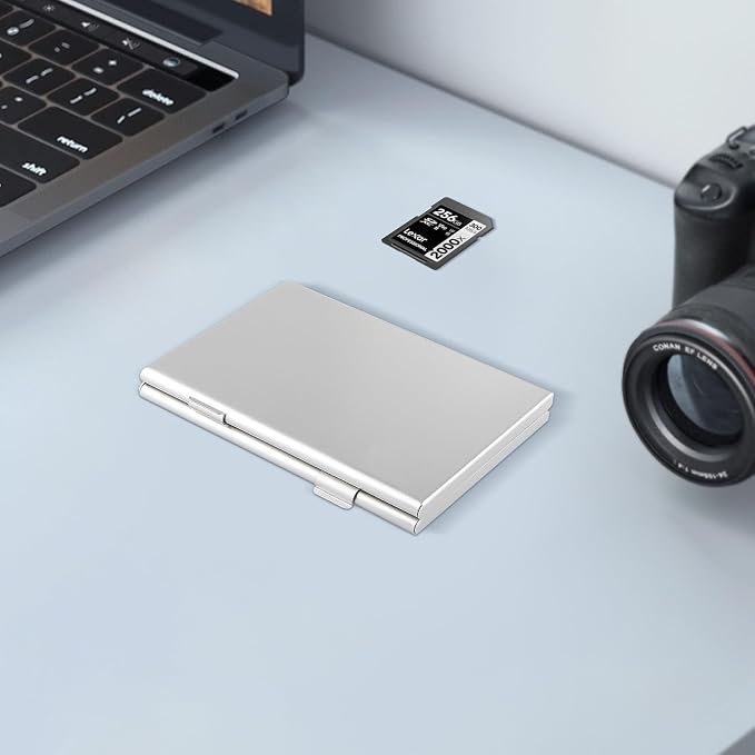 Aluminum SD Card Case, 18Slots Ultrathin SD Card Holder, Memory Card Storage - Image 7