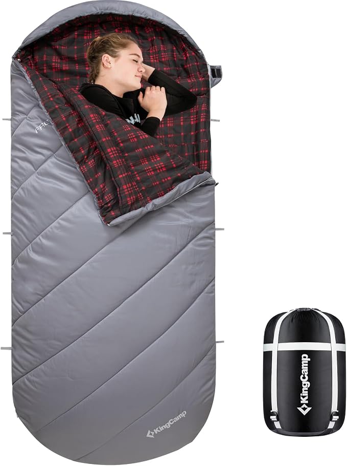 KingCamp Sleeping Bag for Adults, Cold Weather & Warm Extra Wide Big & Tall XL by KingCamp