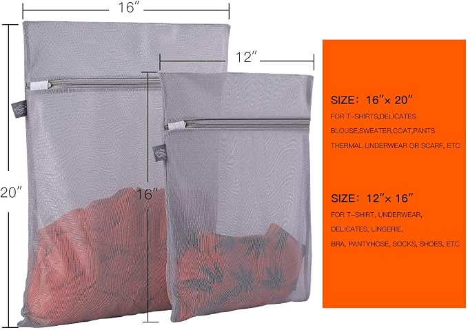 Kimmama Laundry Bag Mesh Wash Bags, Washing Machine Wash Bag, Net Washer Sack - Image 2