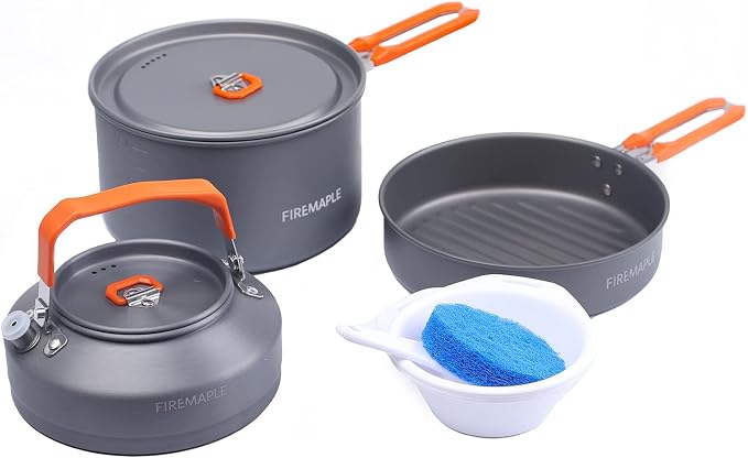 Fire-Maple Feast 4 Piece Camping Cookware Cookware Cookware Kit Outdoor by Fire-Maple