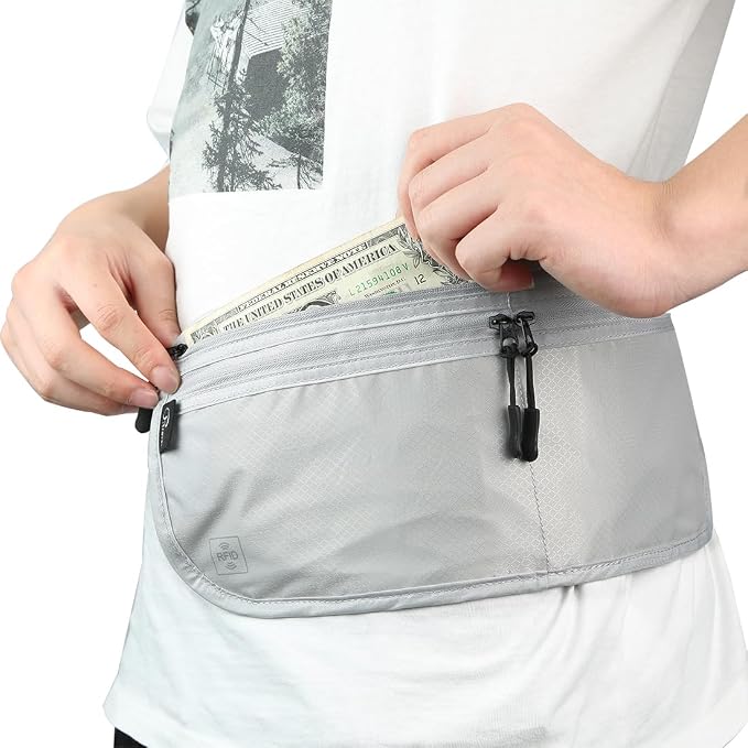 Travel Passport Holder 【1 PACK】2 in 1 Slim RFID Blocking Travel Money Belt - Image 4