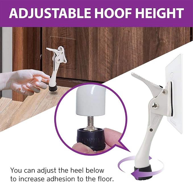 Door Stopper with Adhesive Bracket Stickers, No Drilling or Tools Needed - Image 6
