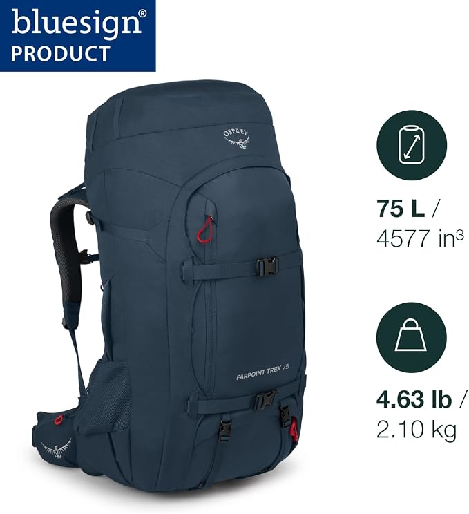 Osprey Farpoint Trek 75L Men's Travel Backpack - Image 2