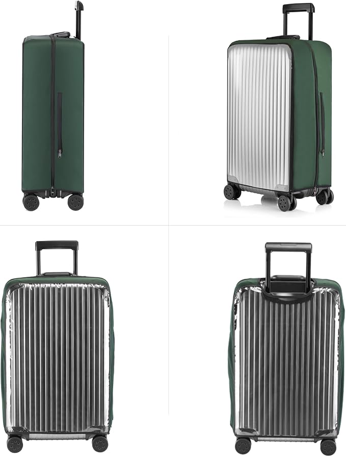 Transparent PVC Suitcase Cover, No Disassembly Required Clear Luggage Protector - Image 4