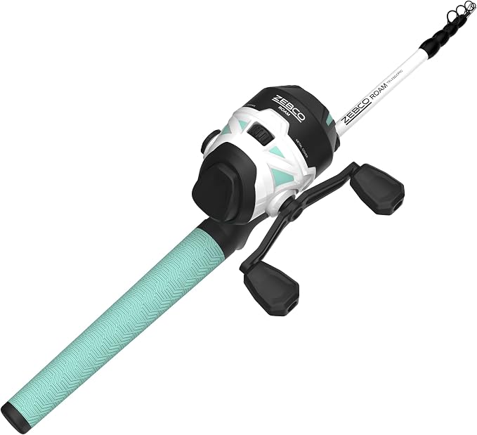 Zebco Roam Telescopic Fishing Rod and Spinning or Spincast Fishing Reel Combo by Zebco